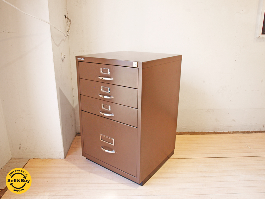 ビスレー BISLEY ベーシック BASIC Fシリーズ 1F3 ファイリング デスクキャビネット ブラウン 中古品 買い取りしました
