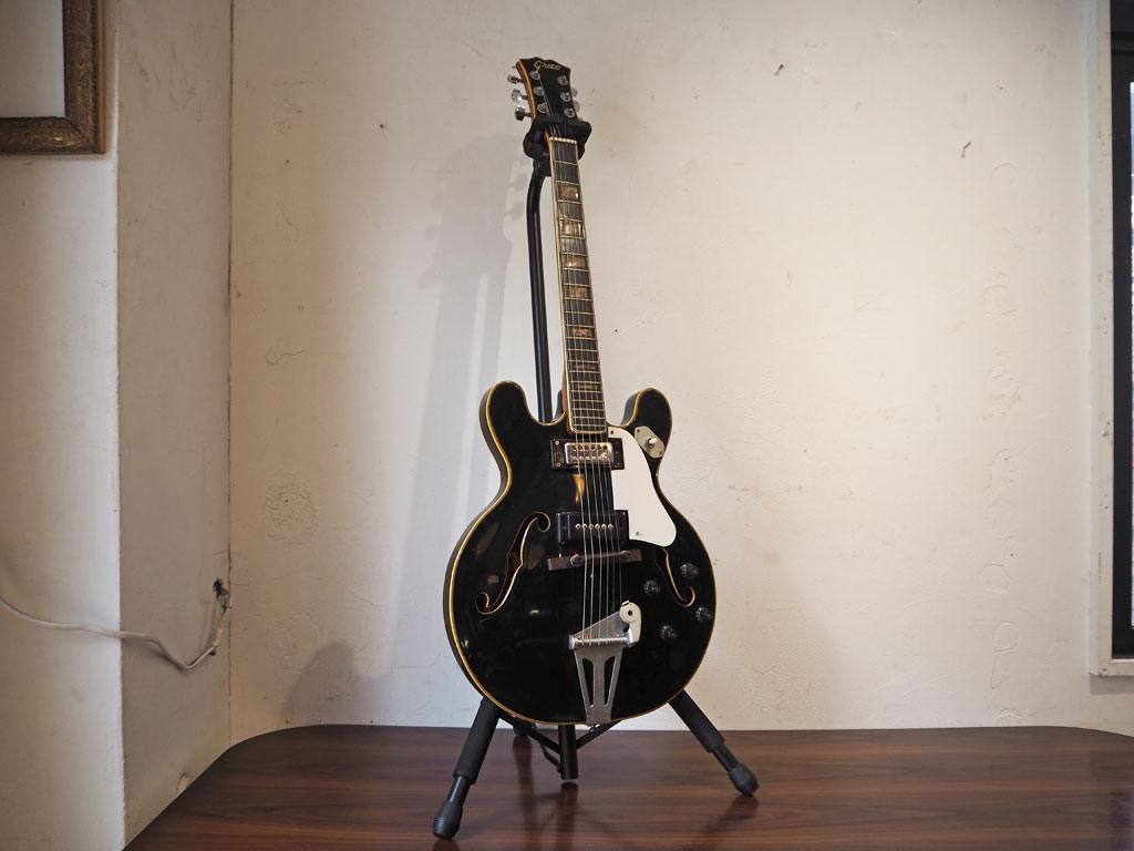 グレコ Greco EG-200 セミアコ ホロウボディ フルアコ構造 エレキギター ジャパンビンテージ 60年代 初期ロゴ ビザール ブラック  現状品 中古品 買い取りしました。 | 家具を売るならTOKYO RECYCLE imption家具を売るならTOKYO RECYCLE imption