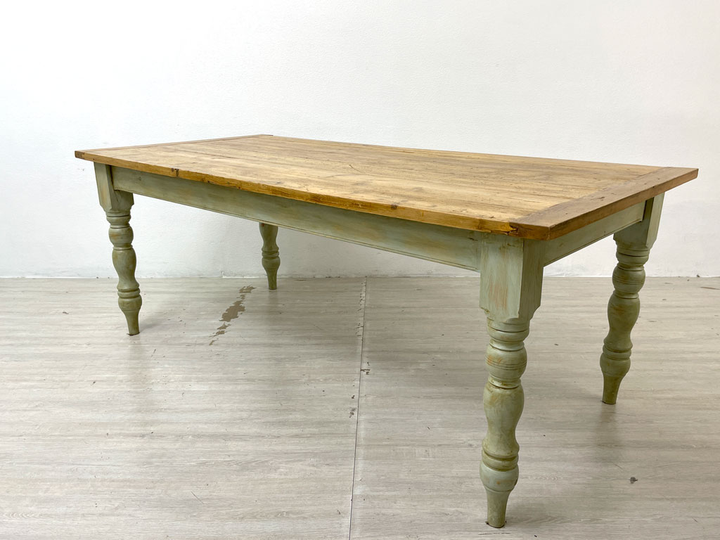 ビンテージ Vintage パイン古材 無垢材 ペインテッド アトリエテーブル ダイニングテーブル ワークテーブル ラスティック カントリー